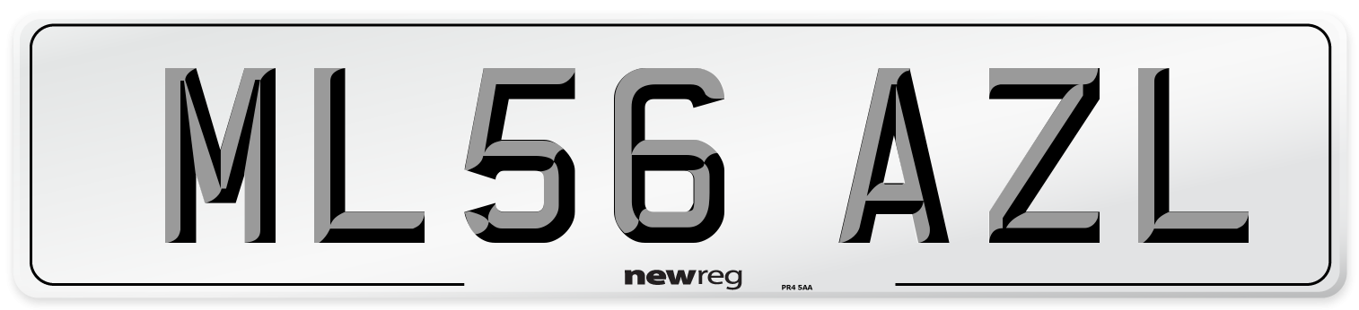 ML56 AZL Number Plate from New Reg